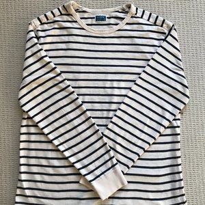 J. Crew Mens Essential Long Sleeve Tee Deck Stripe